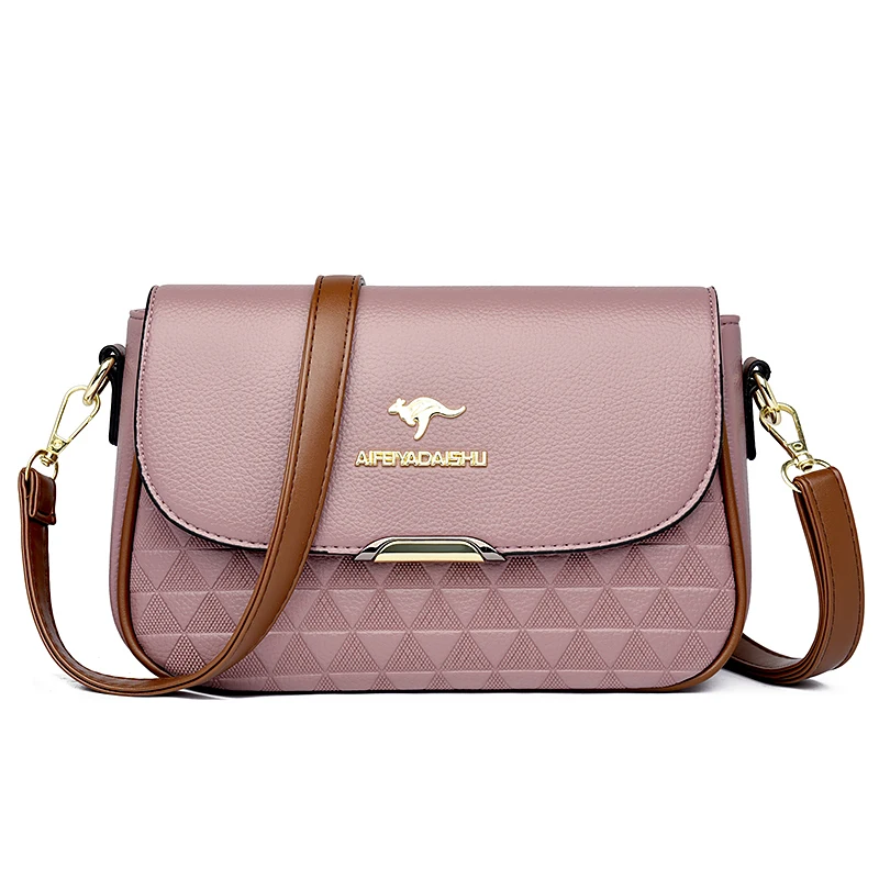 حقيبة يد نسائية أصلية تحمل علامة تجارية، بتصميم كر...