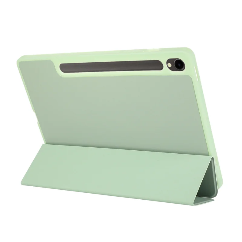 Couro Tpu Voltar Fold Stand Tablet Case com Suporte de Caneta Funda para Samsung Galaxy Tab s9 fe 109 - Imagem 3