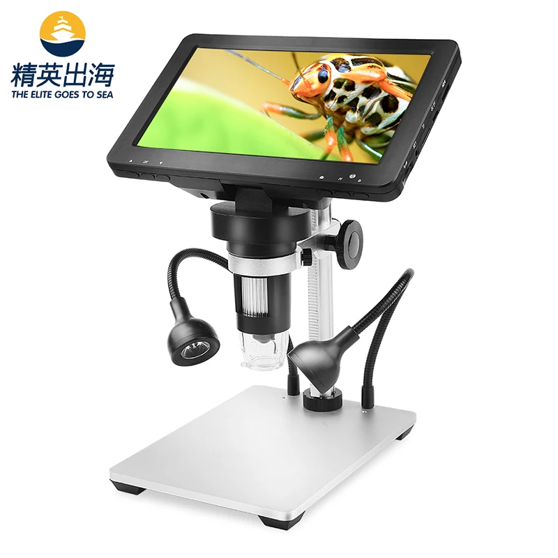 

DM9 7 Inch LCD 1080P HD Digital Microscope Professional 1200X Screen Microscopio Coin Magnifier Tools For Electronics Soldering