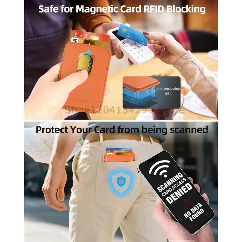 Leather Magnetic Wallet with Foldable Stand and Card Holder Pocket