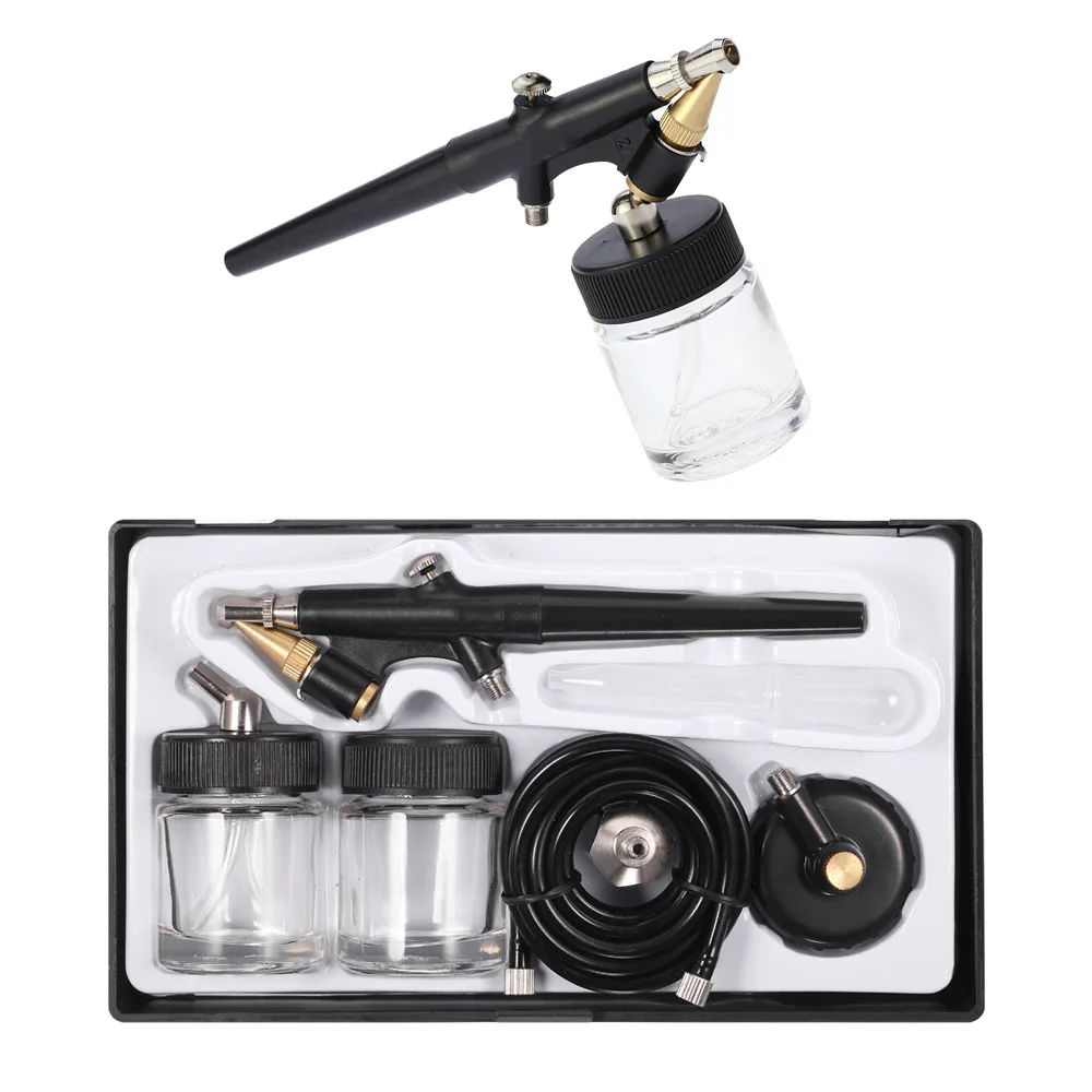 High Atomizing Siphon Feed Airbrush Single Action Air Brush Kit for Makeup  Art Painting Tattoo Manicure 0.8mm Spray