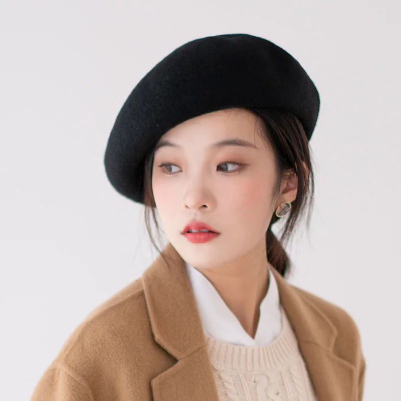 Beret Hat French Berets Vintage Plain Wool Beret for Women Men Spring Winter