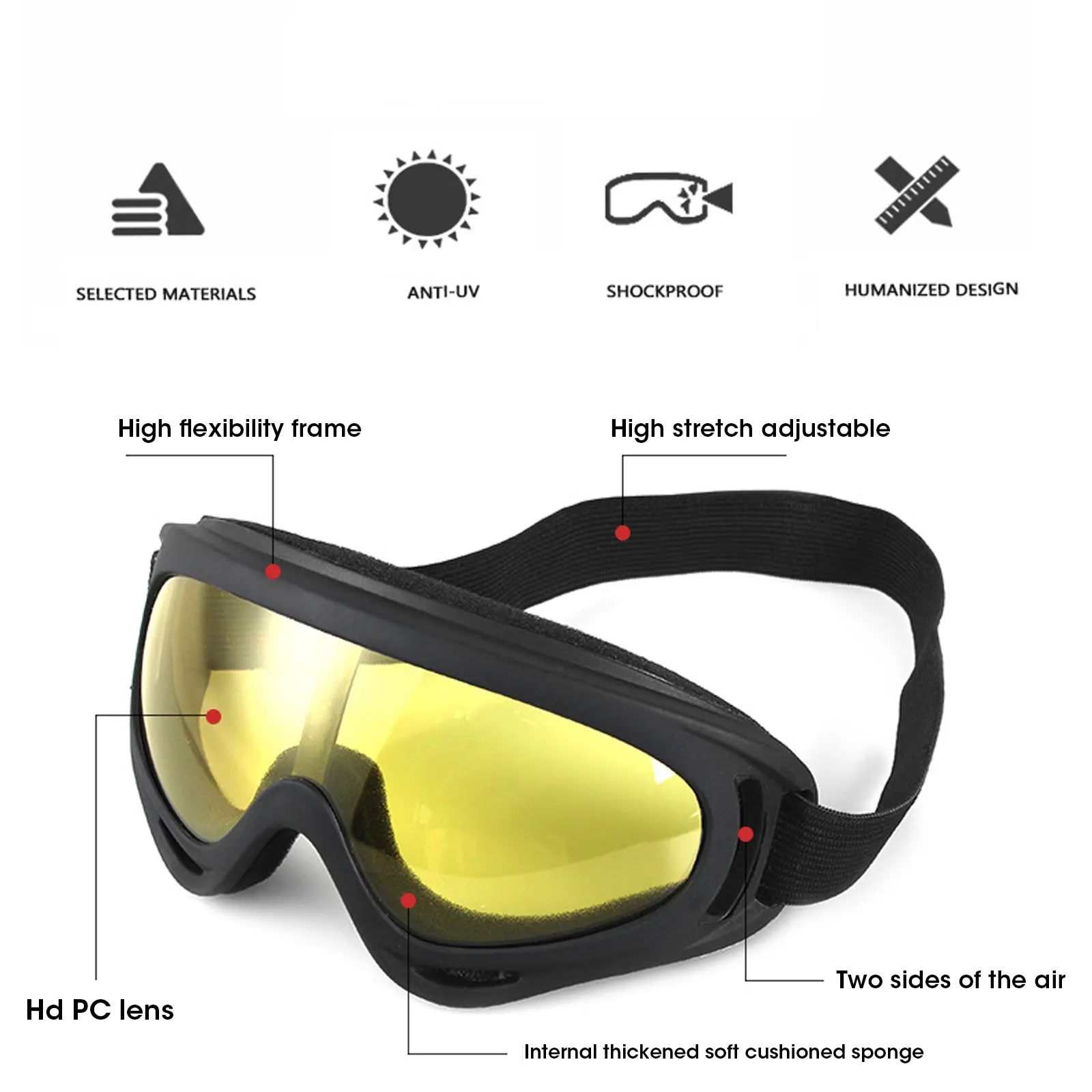 Outdoor Goggle Prevention Dust Splash Military Tactical Glasses Explosion Proof Motorcycle Ski Hike Men Mask Eyewear Accessories