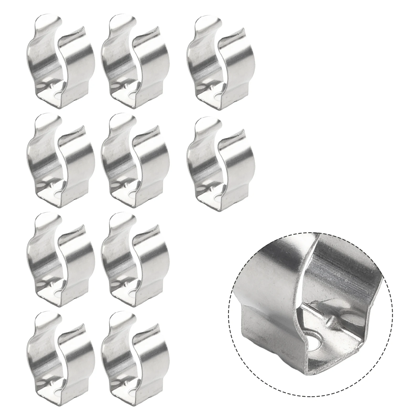 10pcs Spring Terry Clips Stainless Steel Narrow Base Tools 6mm-28mm Heavy Duty Tools Storage Hangers For Garages Sheds Hardwares