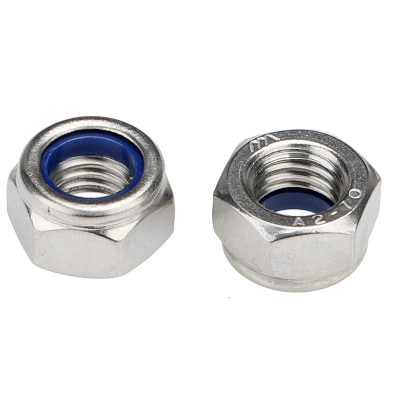 Description Picture 4 of item2pcs Nylock Nut Lock Nuts M14 M18 M16 M20 304 Stainless Steel Hex Self-locking Locking 316 Material