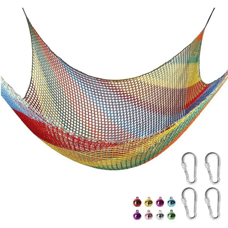 Kids Playground Play Safety Net Outdoor Climbing Cargo Net Children Obstacle Course Double Layer Backyard Anti Fall Saftey Net 6