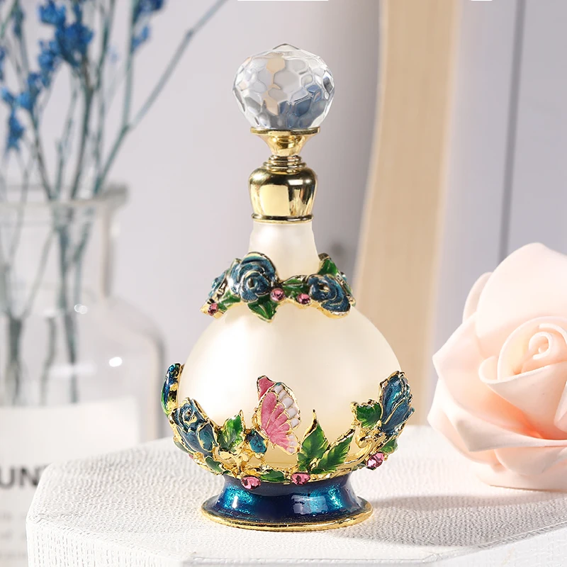 25 ミリリットルドラゴン蝶ローズフラワーひょうたん金属詰め替え香水