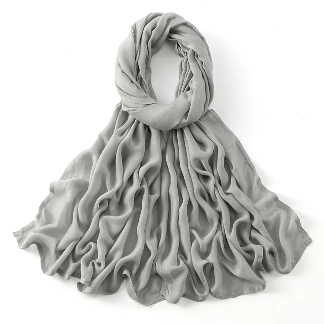 185*75 cm musulman Modal Hijab rayonne coton châles pour femmes mince plaine écharpe grande taille foulard islamique Turban bandeau