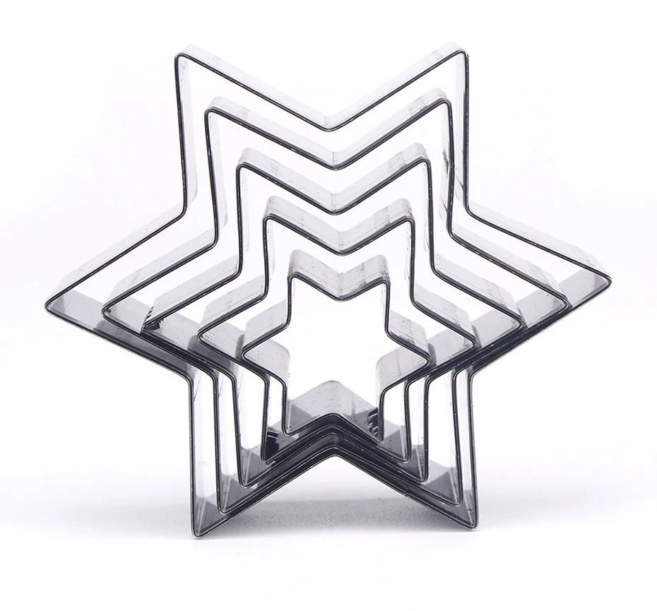Qjh 5pcs sechseckige Leders chneidform Hohl stempel hand gefertigte DIY Werkzeuge Metall messer Form Handwerk Anhänger Schmuck Muttertag GIF – Detail 9