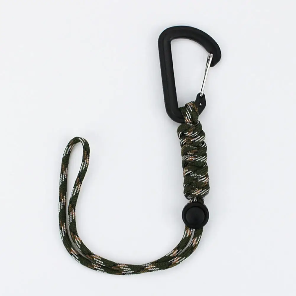 Climbing Carabiner Carabiner Key Hook Anti-loss Rope Nylon Backpack Hanging Buckle Multifunctional Telescopic Key Ring Outdoor Tension Carabiner