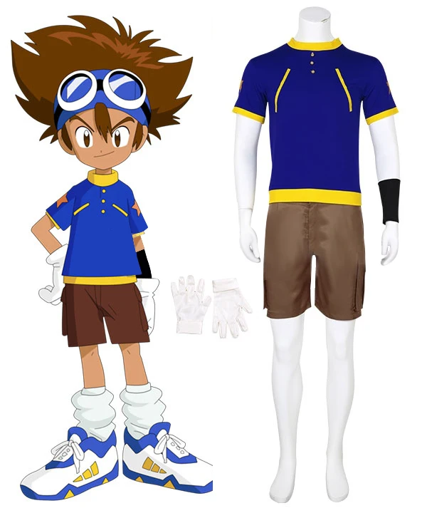 

Tai Kamiya Taichi Yagami Cosplay Costume Digimon Adventure Digital Monster Taichi Yagami Costume Uniform Set For Men