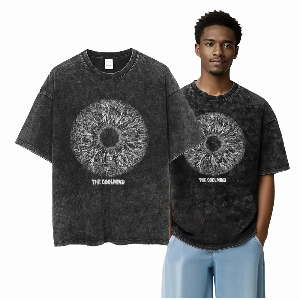 x1-x25 STREE THEME Exklusive Grafik Unisex Baumwolle Acid Washed T-Shirt Coole Vintage Streetwear Herren T-Shirts Big Size T-Shirt für Männer – Detail 24