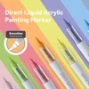 Languo 9pcs/box Soft Brush Acrylic Marker Pen Set，DIY Hand Drawn,Paint Art Markers pens,Student Graffiti Acrylic Paint Pens,M720 6