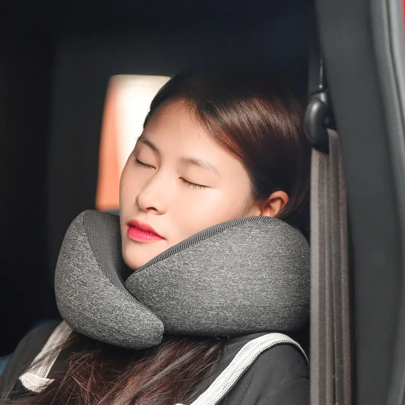 

Travel Neck Pillow Massage U-Shaped Memory Cotton Neck Pillows Sleeping Airplane Pillow Cervical Healthcare For Plane Business