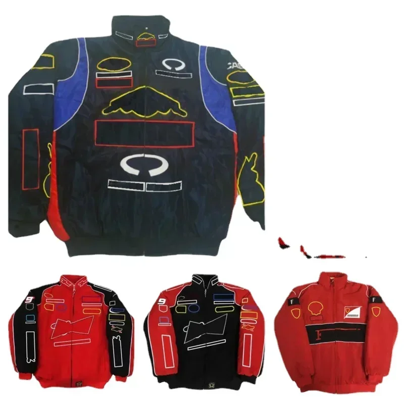 

2024 racing jacket Dropship Embroidery Riding Thickening Jackets F1 Motorcycle Locomotive Coats Cotton Women Clothes oversized