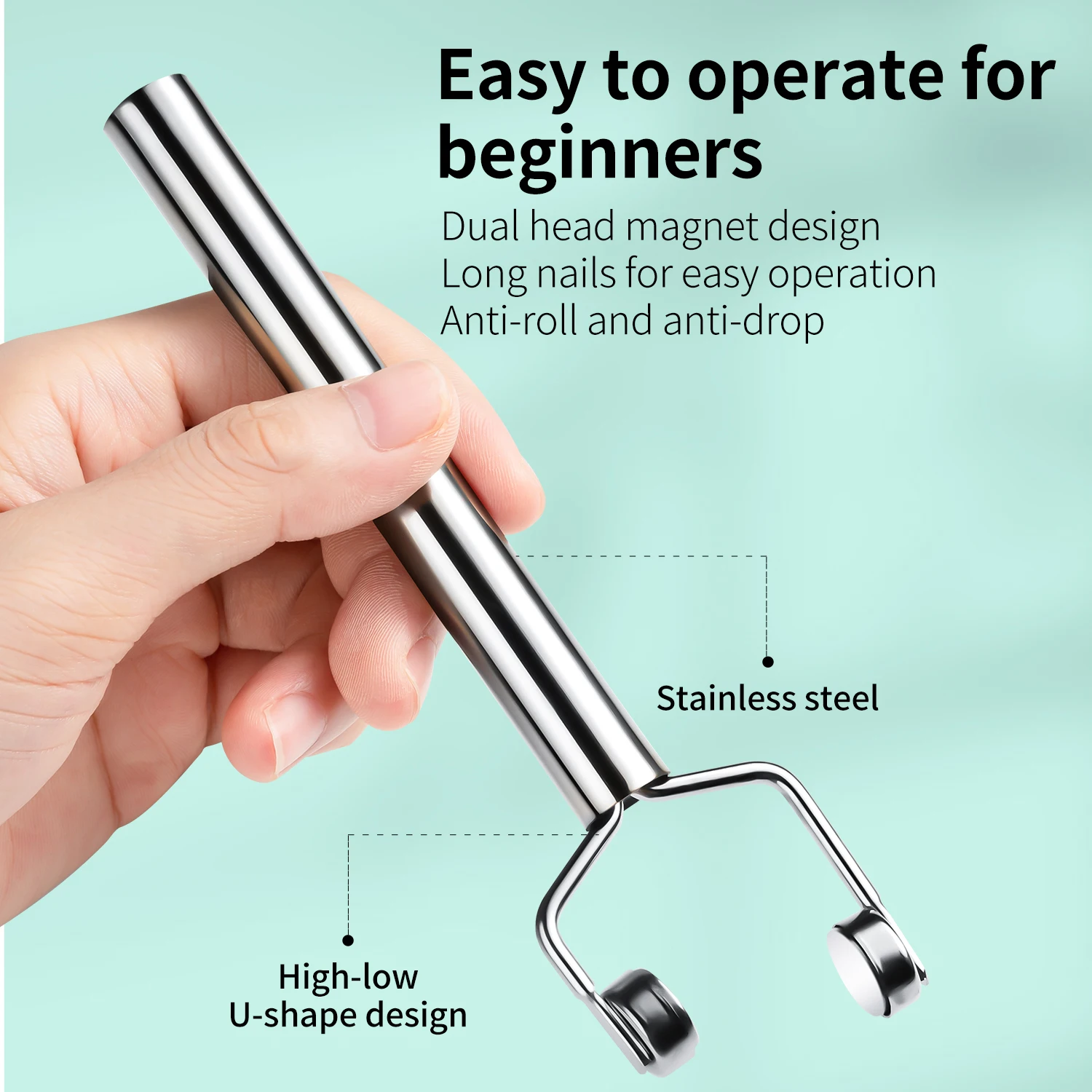 Nail Magnetic Stick Y-Shaped Nail Magnetic Stick Cat Eye Nail Art Tools UV Gel Polish Strong Effect Manicure Magnet Stick 3 In 1 Art Magnet