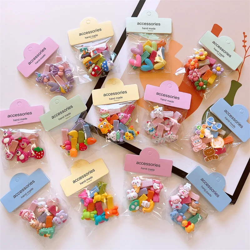 5 teile/satz süße Baby Mädchen Haars pangen Herz Mini haarspangen mädchen Blume haarspange Prinzessin haarklammer haarschmuck mädchen – Detail 3