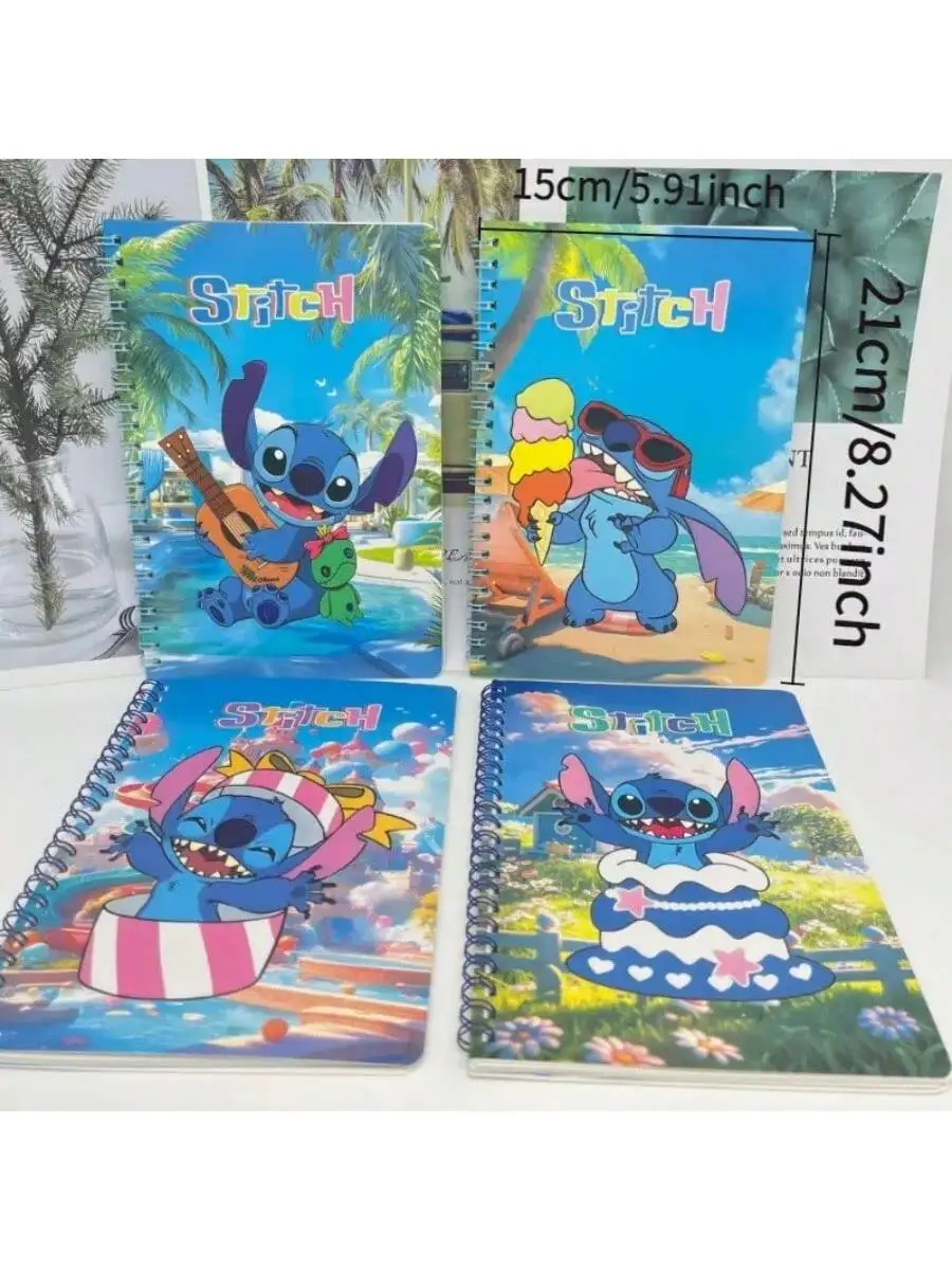 스티치 A5 스파이럴 노트북 독특한 색상 디자인 일상 사무용품, 학생/전문가용 학교 프로젝트에 완벽