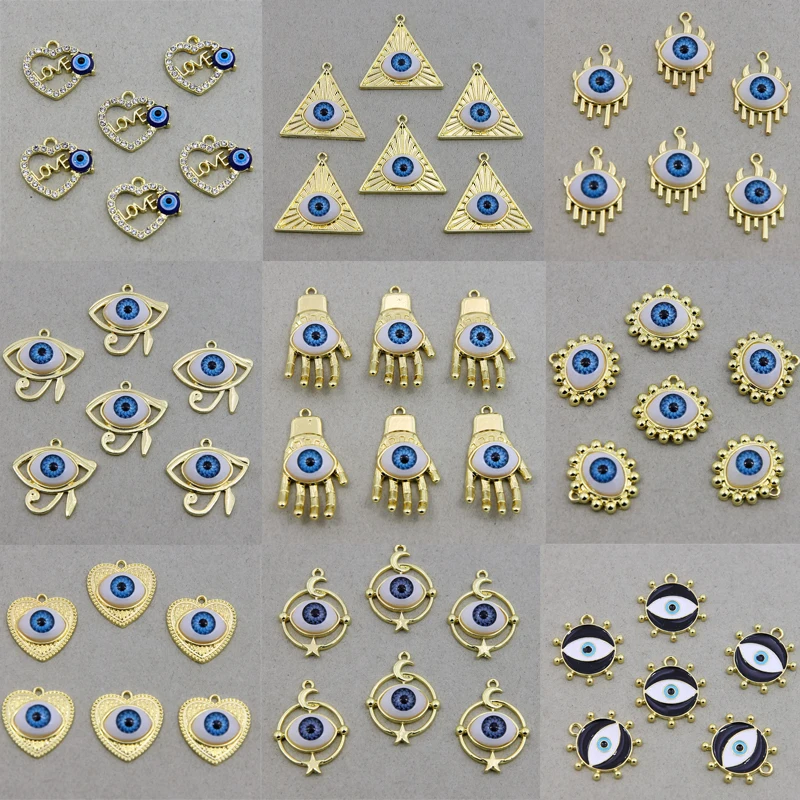 6pcsNewTurkishDemonEyeEarringCharmsFashionResinEvileye