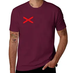 Oversized Burgundy Cross Sublime Fitted T - Shirt - XXXL (Maroon)