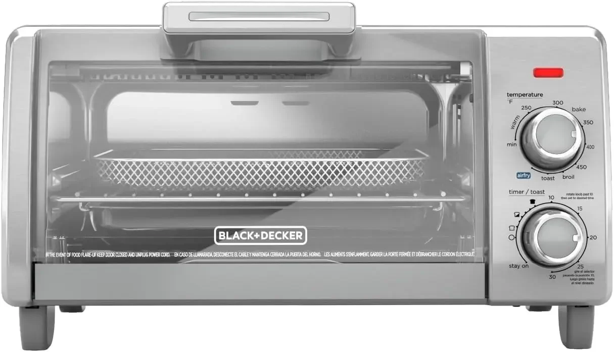 4-Slice Crisp 'N Bake Air Fry Toaster Oven, TO1787SS, 5 Cooking Functions, 30 Minute Timer, Stainless Steel