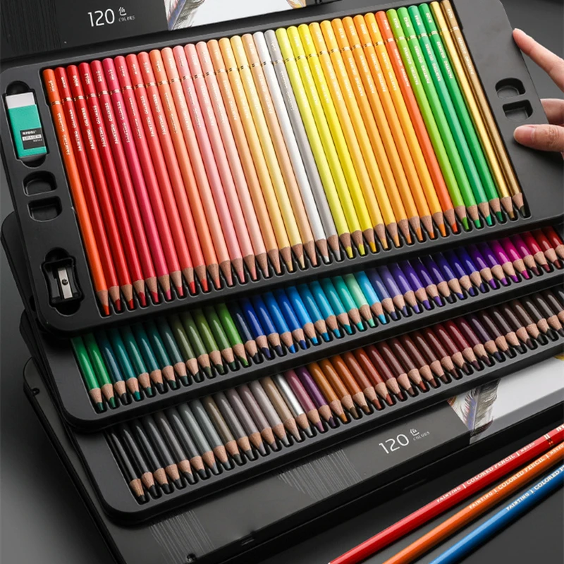 Art Supplies 120-Color Artists Colored Pencils Set for Adults