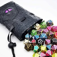 Sac à dés à cordon en cuir PU, pochette à dés mdn, Tarots, cartes Oracle, sac de rangement, pièces de monnaie cadeaux, accessoires de bijoux, sac à dés 4