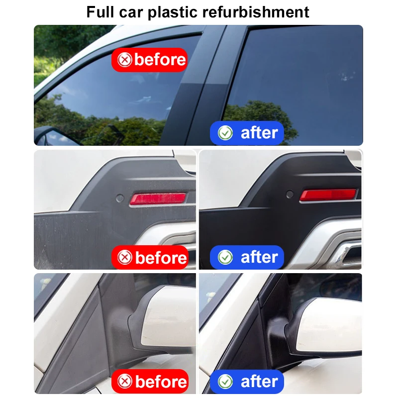 Car Plastic Restorer Coating Agent Auto Plastic Rubber Exterior