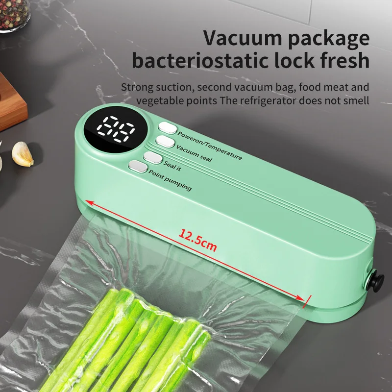 Household Portable Rechargeable Vacuum Sealing Machine Mini Wireless Kitchen Food Bag Plastic Packaging Fresh Kitchen Artifact vacuum sealer machine