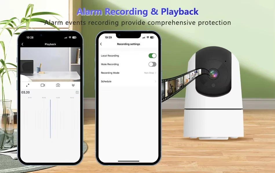 smart recording and video playback timeline