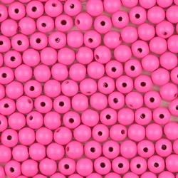 Vibrant Round Wooden Spacer Beads for DIY Jewelry and Accessories (Rose Red)