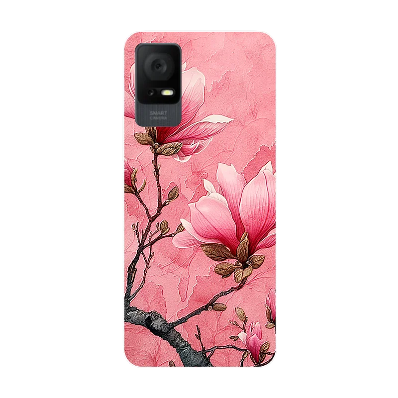 Floral Wolf Design Soft Silicone Shockproof Phone Case Cover