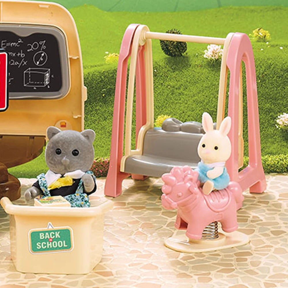 Forest Family 1:12 Dollhouse Living Room Amusement Park Animal Doll Accessories Mini Model Furniture Pretend Play For Girl Gifts 4