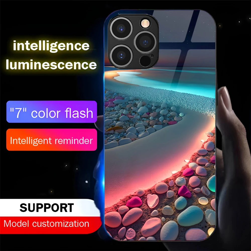 Wunderschöne Traumwald-LED-Handyhülle mit Sprachsteuerung für iPhone Air 17 16 E 15 14 13 12 11 Pro Max Plus