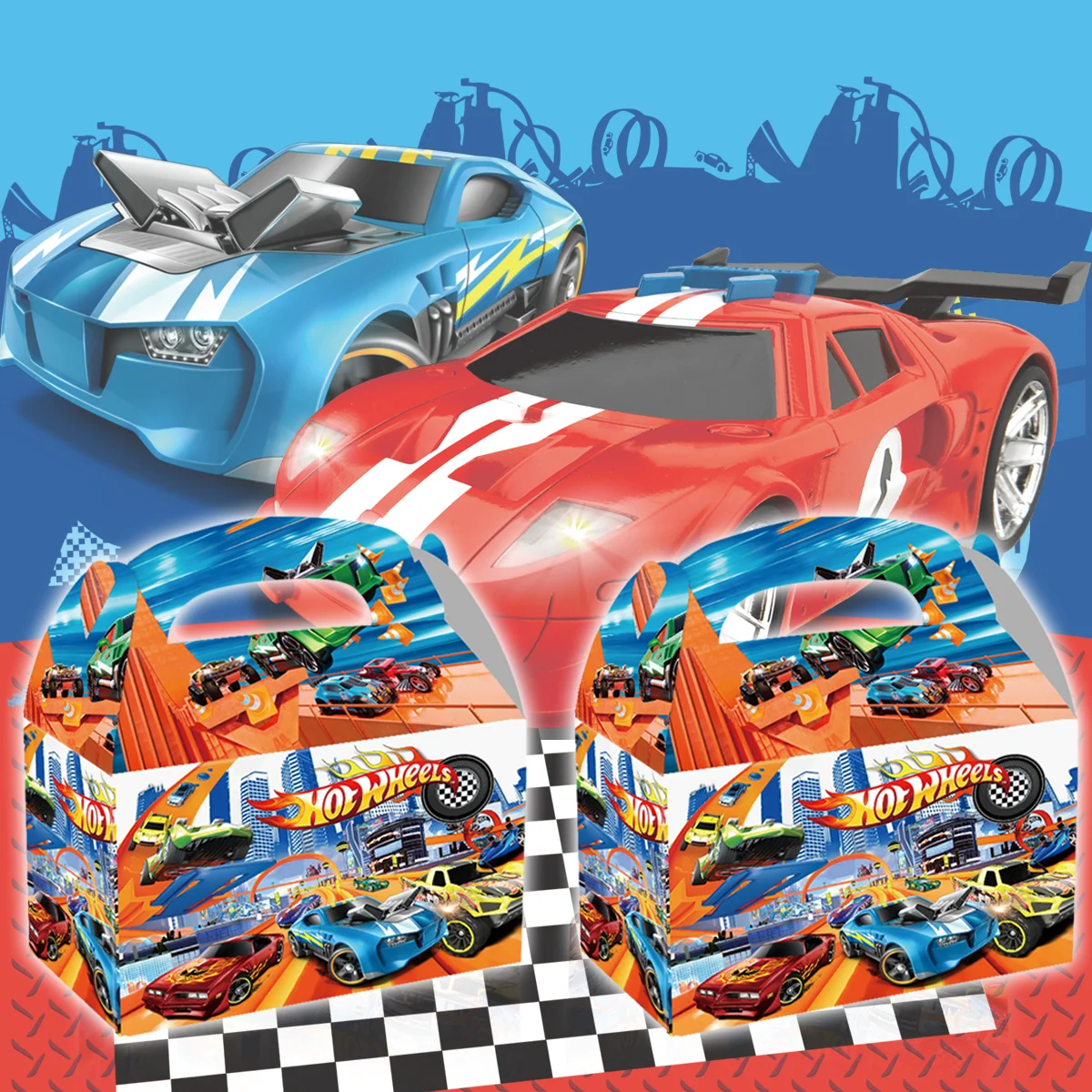Hot Wheels Geburtstags-Deko – 30 Teile Ballons & Banner Für Rennauto-Kinderparty