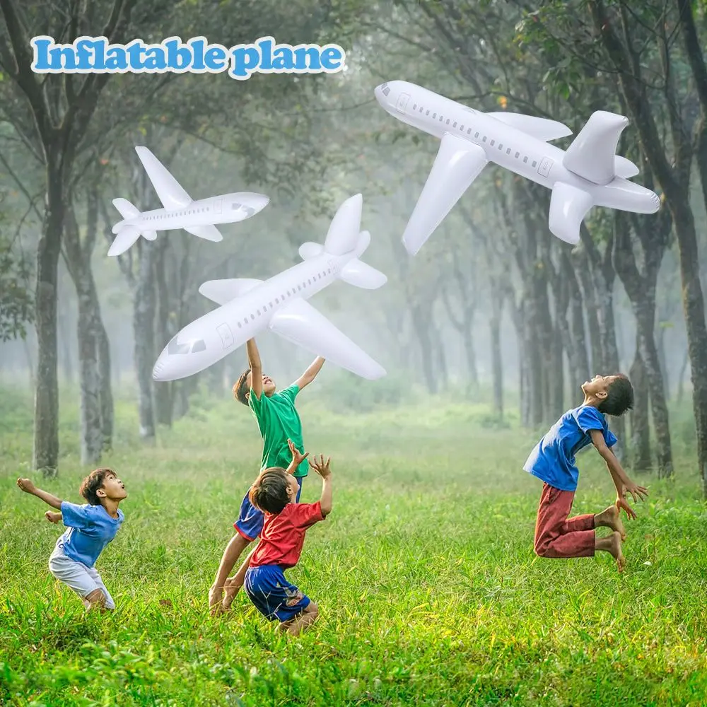 100cm Classic Toy inflatable Airplane Float Airplane Ball with Inflatable Tube For Kids Gift for Swimming Inflatable Toy 3