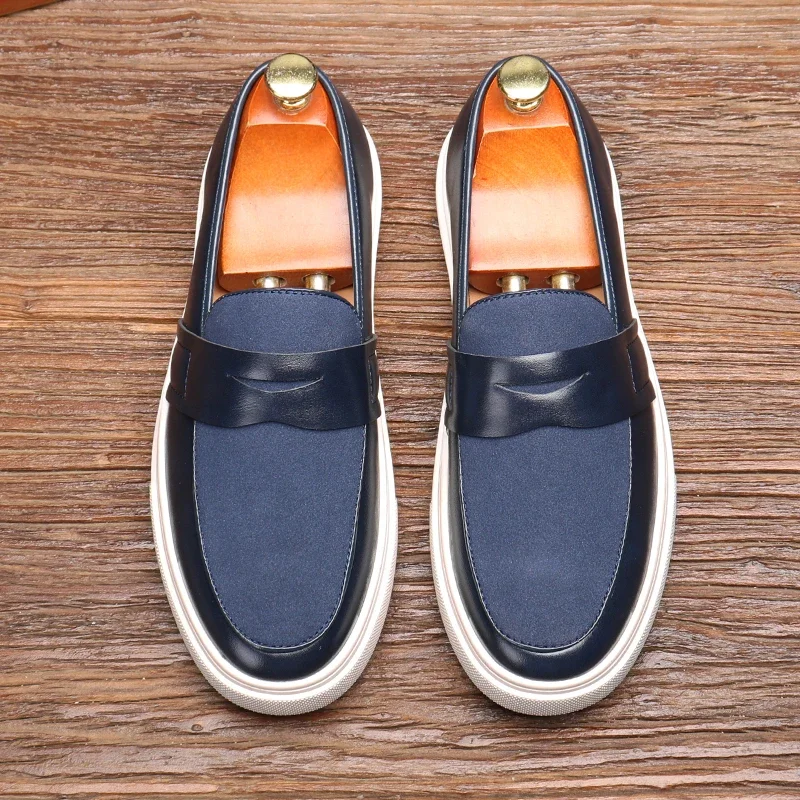 Luxury Men's Casual Slip-on Leather Shoes Men Classic British Style Penny Loafers Mens Outdoor Moccasins Driving Flats 4