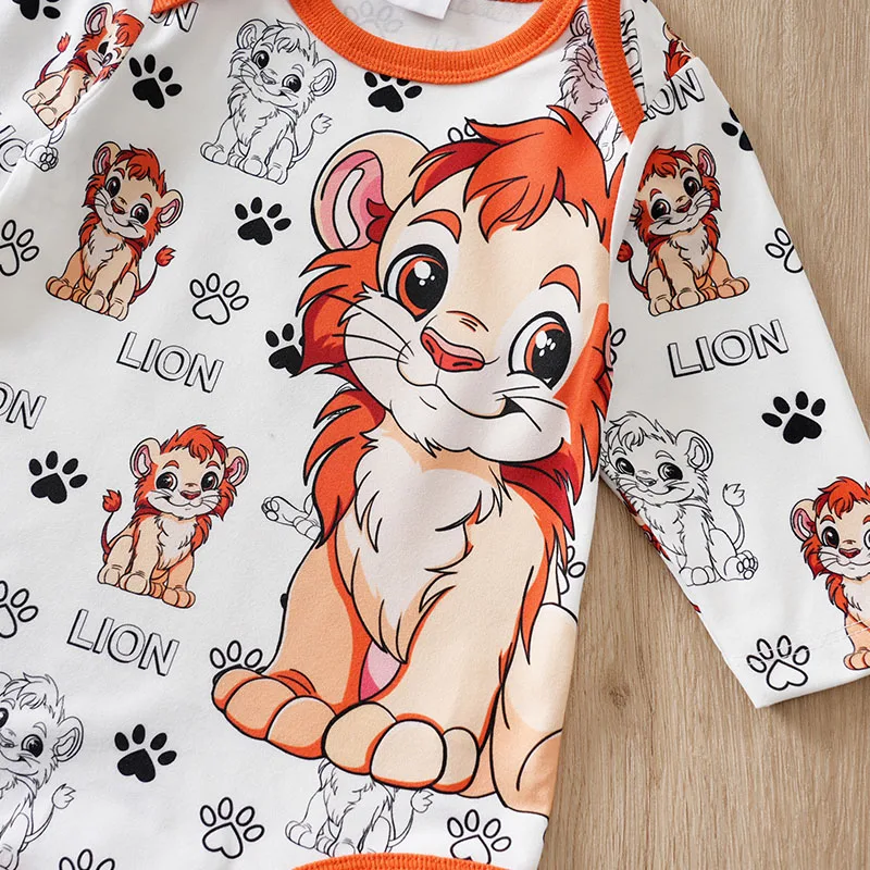 3PCS Lion Print Baby Set 3