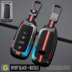 Premium Metal & Silicone Car Key Case Cover (G- black)
