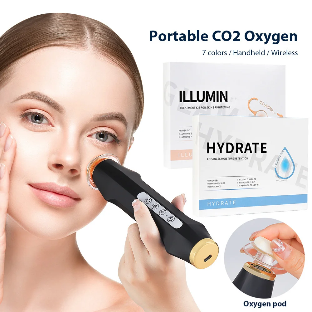 Portable CO2 Bubble Oxygen Facial Machine With CO2 Pod Gel Pods Capsule Aqua Facial Spa Bubble Beauty Machine Skin Care