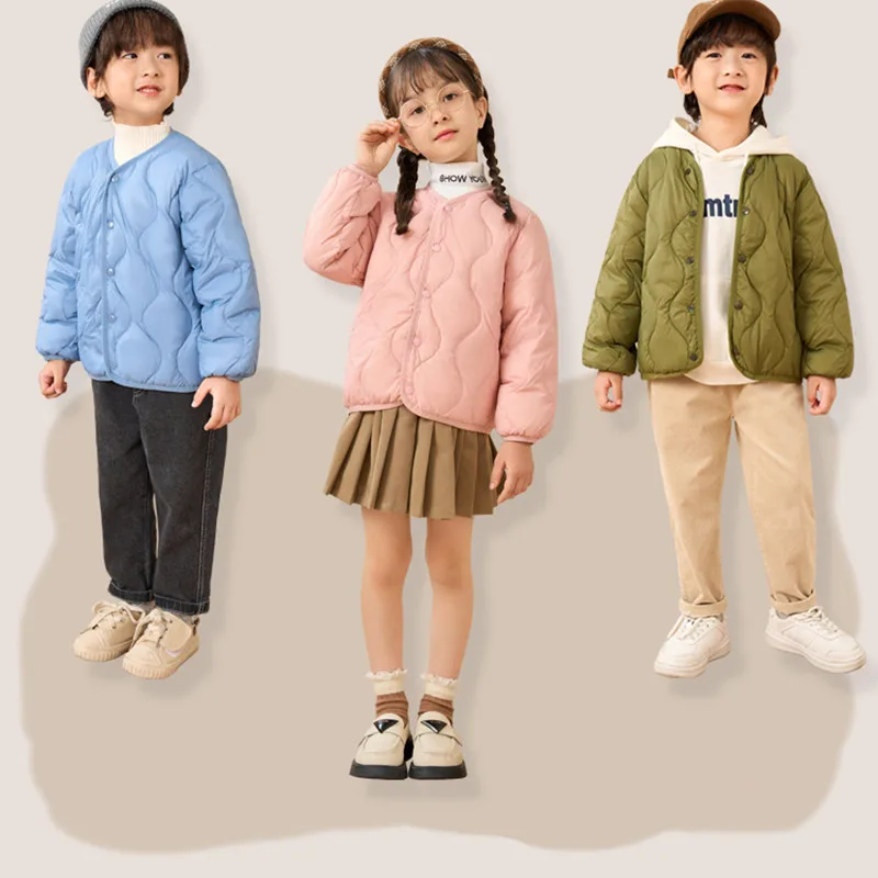Boys Girls Lightweight Down Jacket Winter Reversible Coat Clothes Baby Padded Jacket Kids Tops Outerwear 1-12T