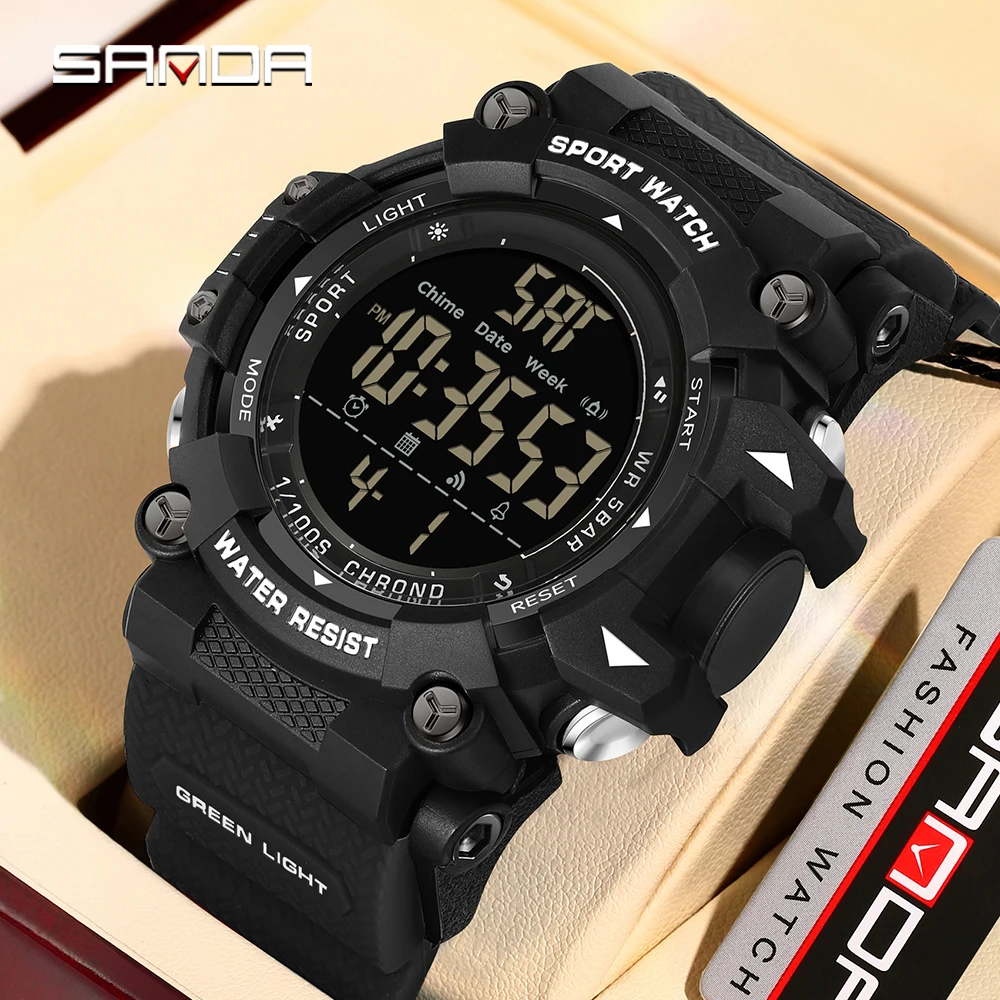 SANDA Stylish Multi-Function Waterproof Sports Watch