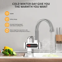 Robinet d'eau chaude instantanée 220V, chauffe-eau électrique, robinet d'eau bouillante avec affichage numérique LED pour cuisine et salle de bain (prise EU) 3