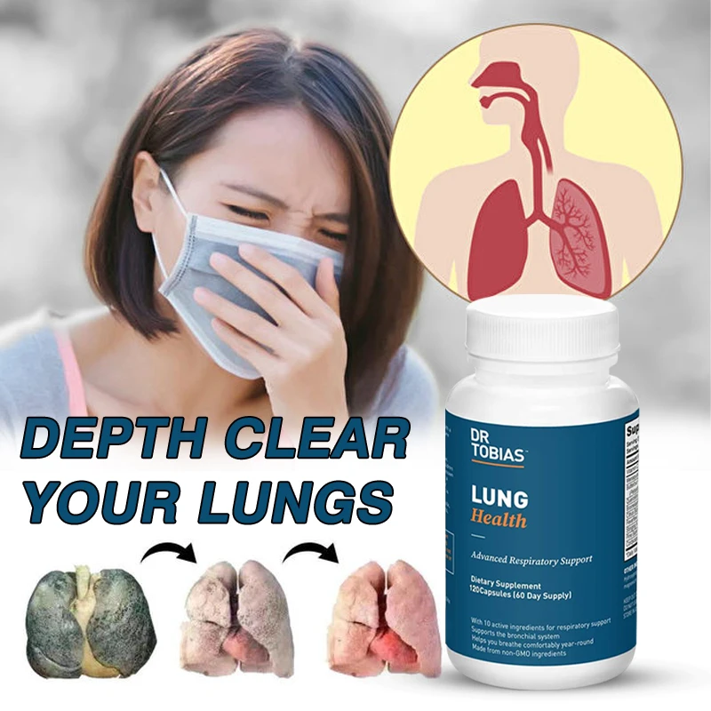 Lung Support Supplement, Lung Cleanse & Detox Formula Includes Vitamin