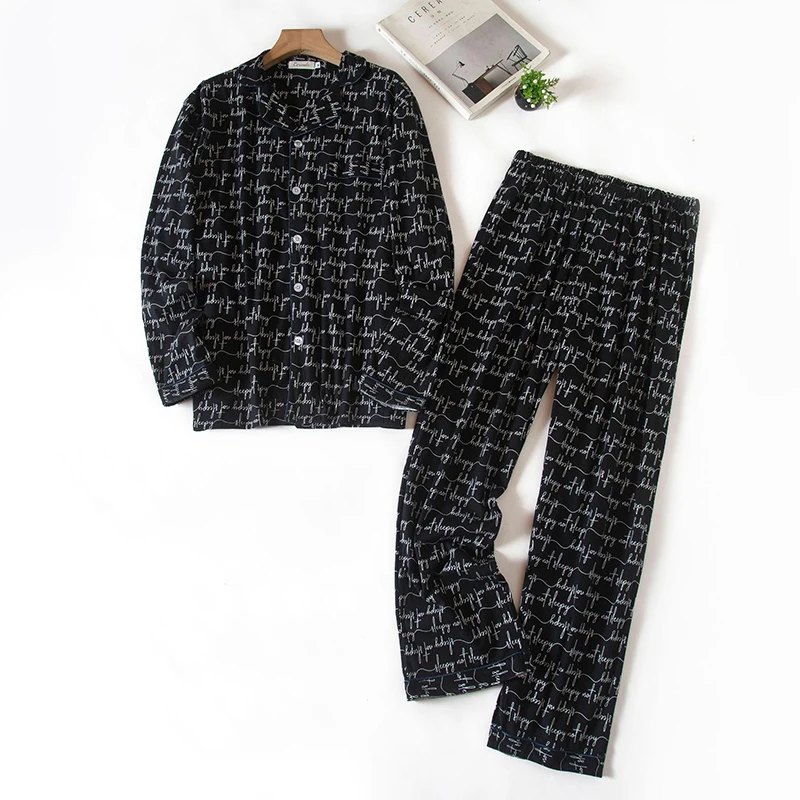

Men's Suits Long-sleeved Suits for Autumn and Winter Pijamas for Men Flannel Plaid Design Pajamas for Men Fashion Home Clothing