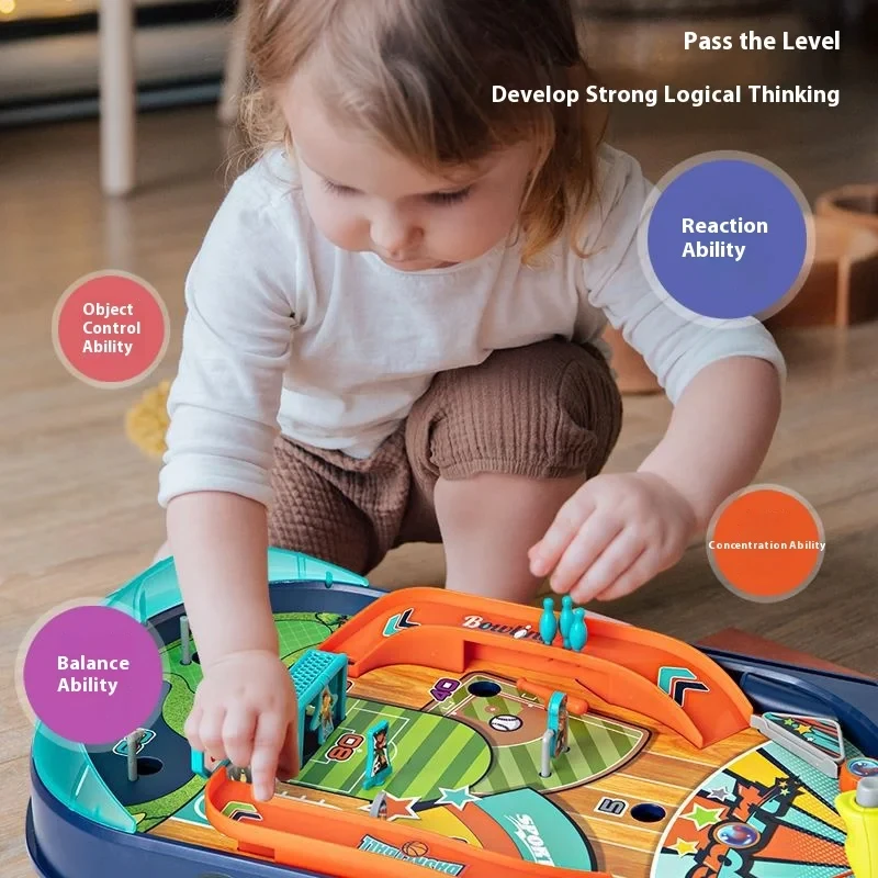 어린이 핀볼 게임 슈터 축구 테이블 더블 인터랙티브 배틀 손과 눈의 협응 파티 재미있는 장난감