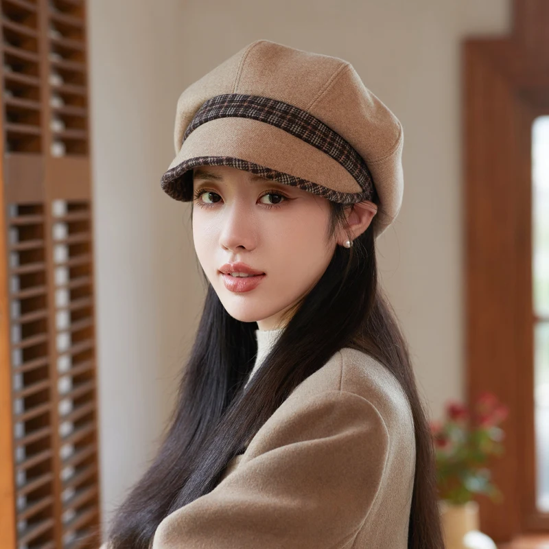 Unisex Autunno Inverno Newsboy Uomo E Donna Caldo Tweed Cappello Ottagonale Per Uomo Detective Cappelli Retro Coppole Chapeau_voghion.com