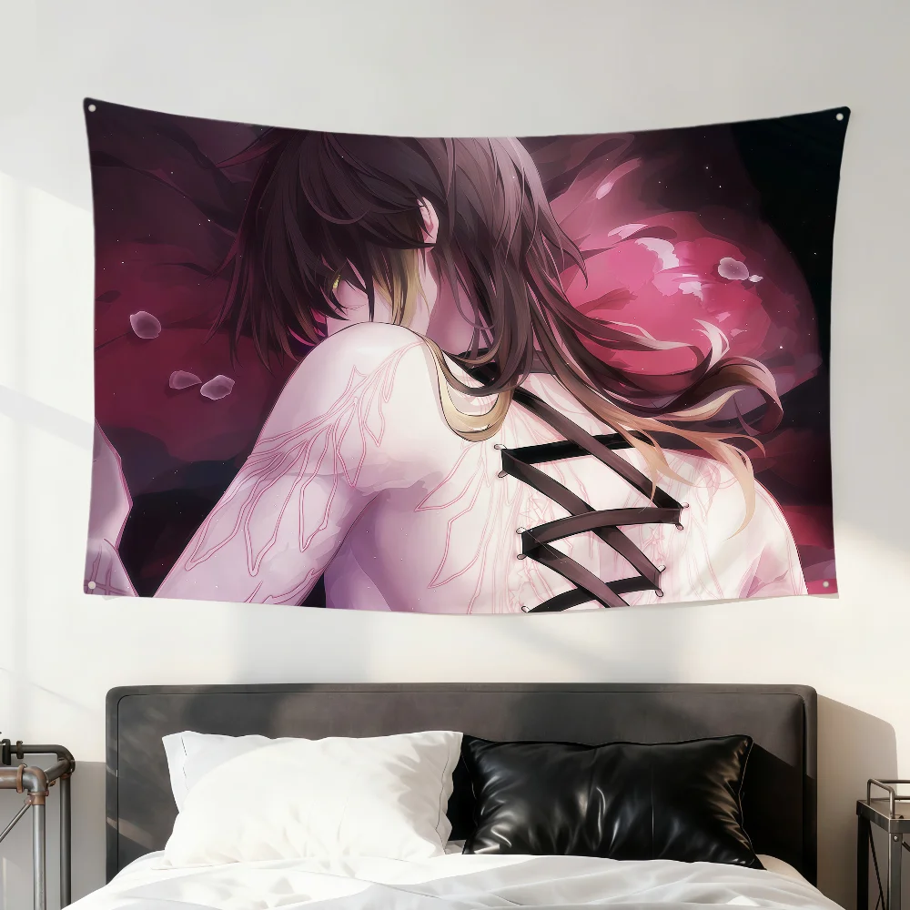 Spielkunst Manga Anime Slow Damage Towa Flagge für Zimmer, Wohnheim, Camping, Party, Picknick, Dekoration, Geschenk, Banner, Garage, Wandbehang – Detail 12