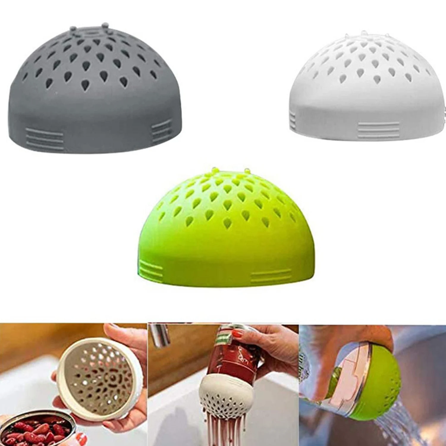 

Silicone Gel Filter Water Filter Cover Filter Canning Funnel Multi-use Mini Colander Food Mesh Can Drainer Kitchen Accessories