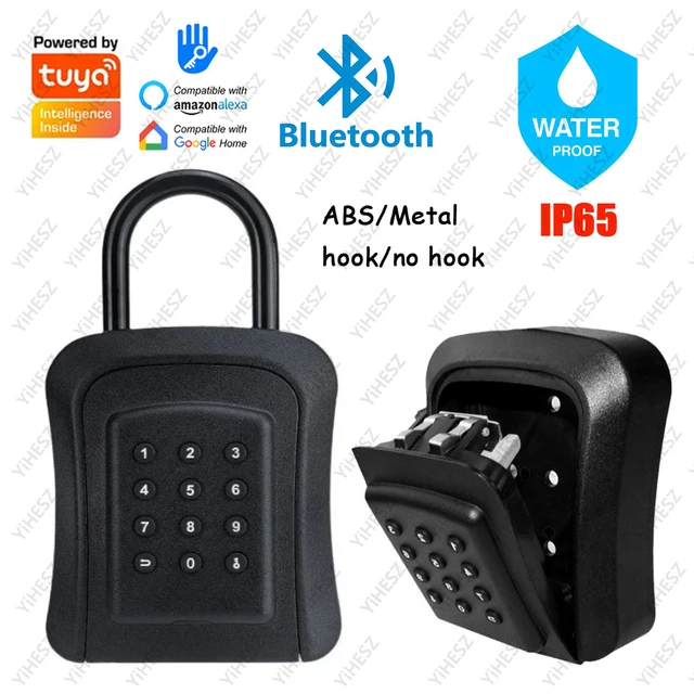 TTlock/Tuya Smart Key Storage Lock Box IPX5 Waterproof Dynamic Password Key Safes Alloy BOX Bluetooth Remote Control Safe Box 2